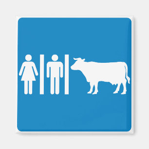 Restroom-Anlagen-humorvolles Landstraßen-Zeichen  Magnet