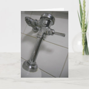 "Restroom Pipes" Geburtskarte Karte