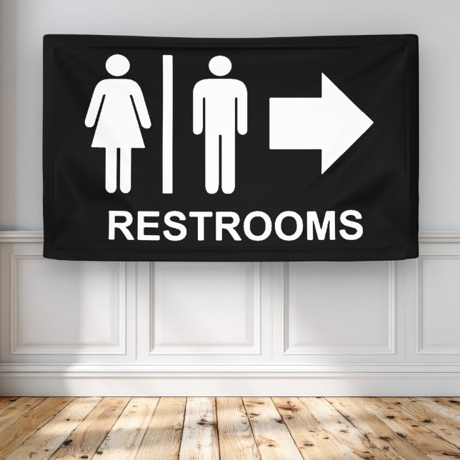 Restroom-Zeichen-Pfeil Banner (Von Creator hochgeladen)