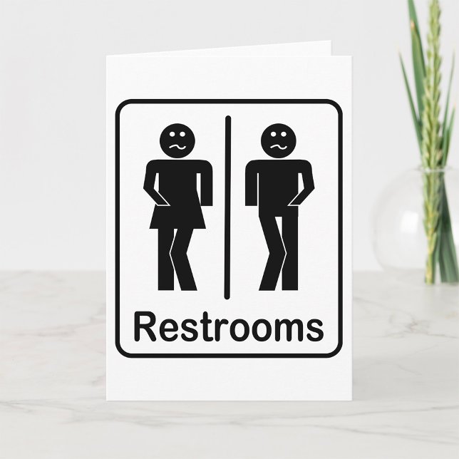 Restrooms signieren Grußkarten Karte (Von Creator hochgeladen)