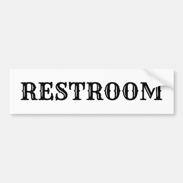 Restroomzeichen Western Autoaufkleber (Vorne)