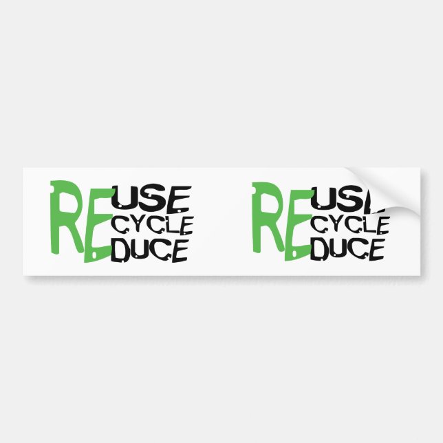 Resue recyceln verringern autoaufkleber (Vorne)