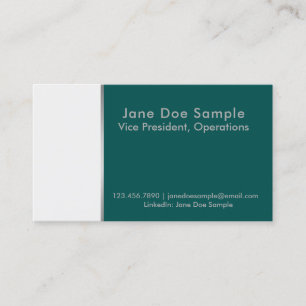 Résumé-Netzwerkkarten Grün und Weiß Visitenkarte