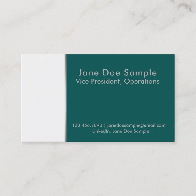 Résumé-Netzwerkkarten Grün und Weiß Visitenkarte (Vorderseite)