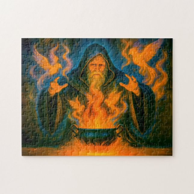 Resurrection mage in dark oil painting style puzzle (Horizontal)