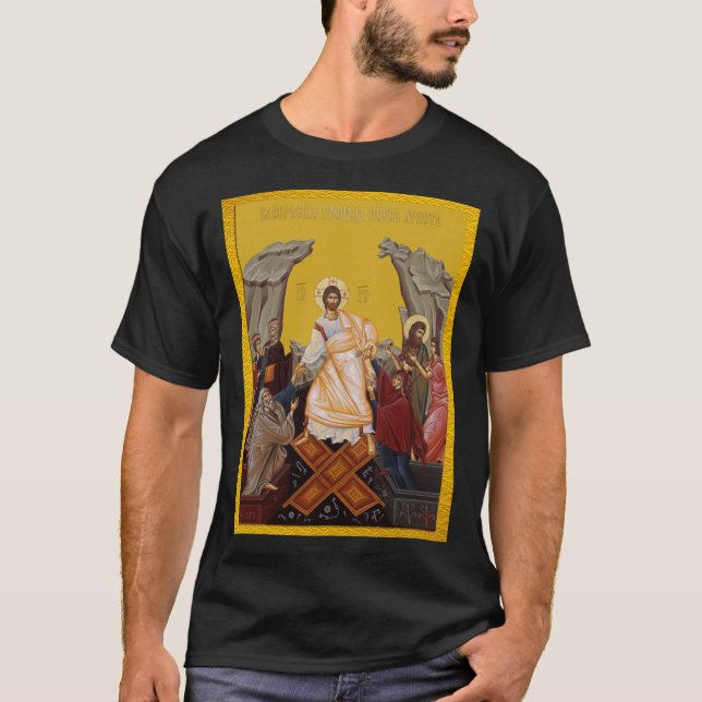 Resurrection of Christ Serbian Orthodo icon friend T-Shirt (Vorderseite)