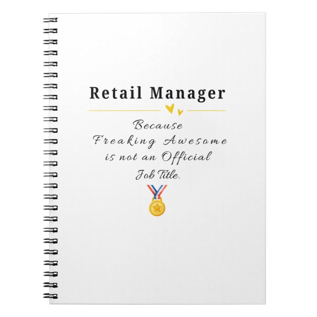 Retail-Manager Notizblock (Vorderseite)