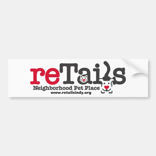 reTailsLogoRev, www.retailsindy.org Autoaufkleber (Vorne)