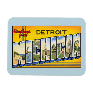 Retegrüsse aus Detroit Michigan Magnet