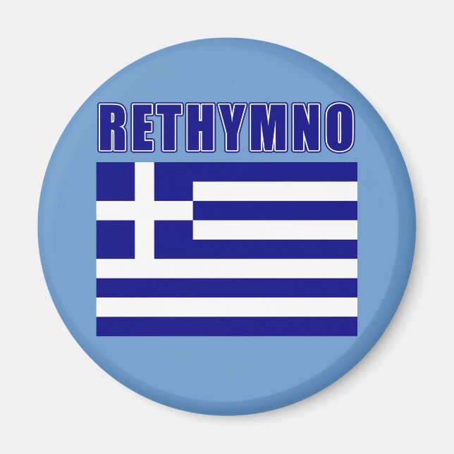 RETHYMNO Griechenland Tshirts, Geschenke Magnet (Vorne)