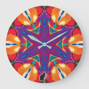 Retikül-Kaleidoskop Große Wanduhr