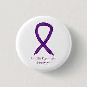 Retinitis Pigmentos Awareness Ribbon Custom Button