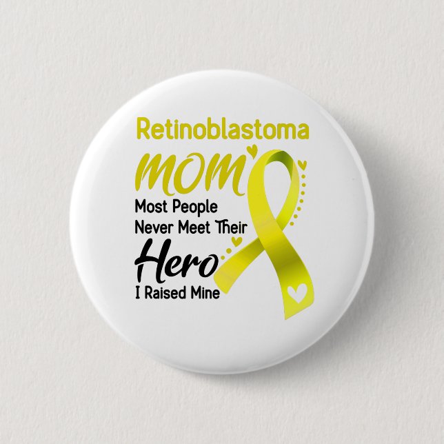 Retinoblastoma Awareness Month Ribbon Geschenke Button (Vorderseite)