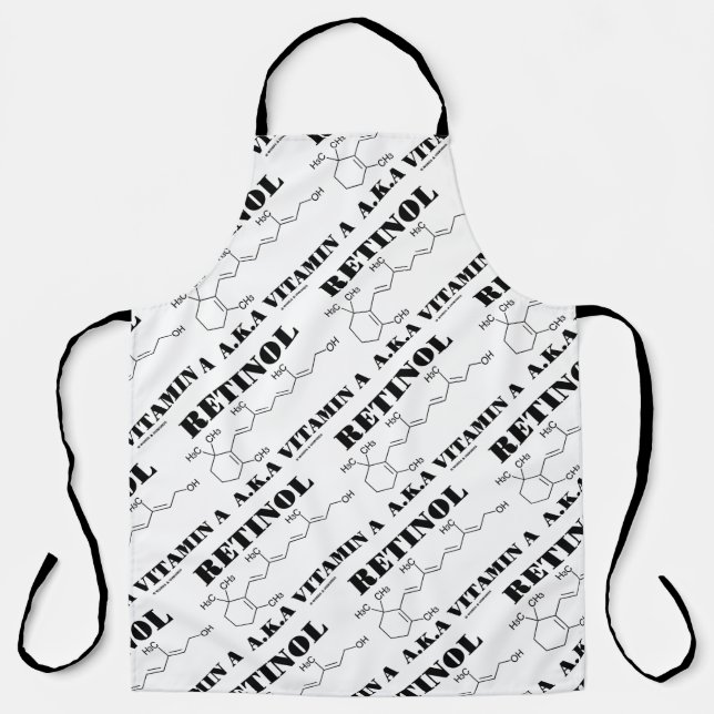 Retinol A.K.A. Vitamin A Chemisches Molekül Schürze (Vorderseite)