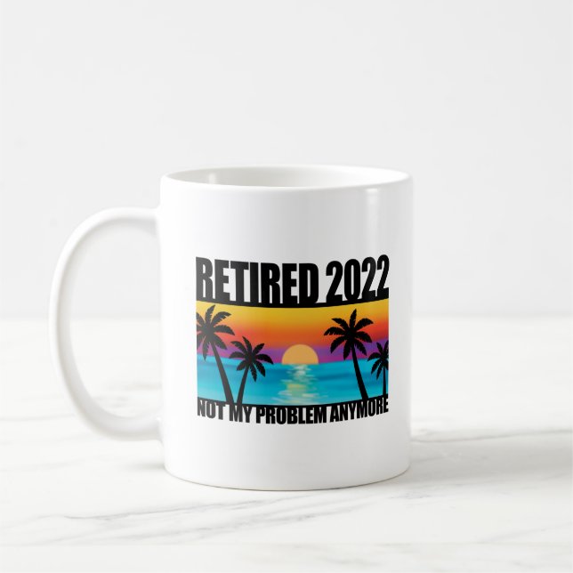 Retired 2022 Retirement Gift For Men & Women Funny Kaffeetasse (Links)