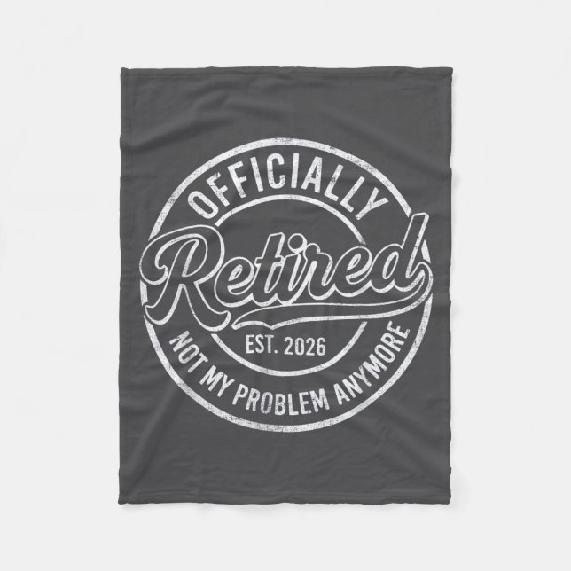Retired 2026 Funny Retirement For Men Women Humor  Fleecedecke (Vorderseite)