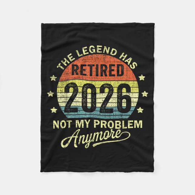 Retired 2026 Retirement 2026  Fleecedecke (Vorderseite)