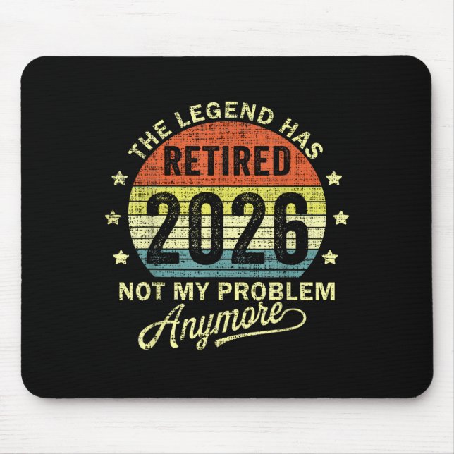 Retired 2026 Retirement 2026  Mousepad (Vorne)