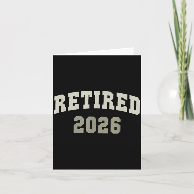Retired 2026 University Retirement Dept Mother  Karte (Vorderseite)