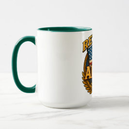 Retired ARMY Design with flag & eagle Tasse