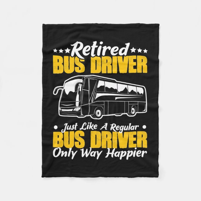 Retired Bus Driver Fleecedecke (Vorderseite)