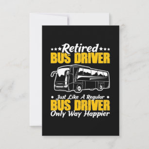 Retired Bus Driver RSVP Karte