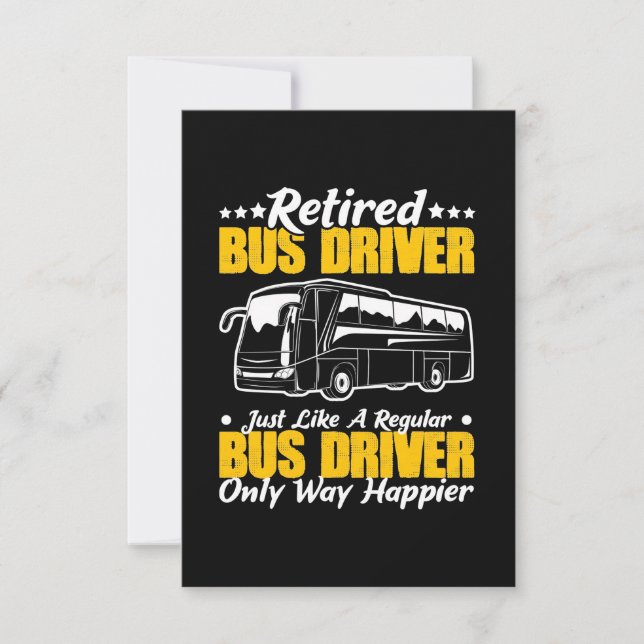 Retired Bus Driver RSVP Karte (Vorderseite)