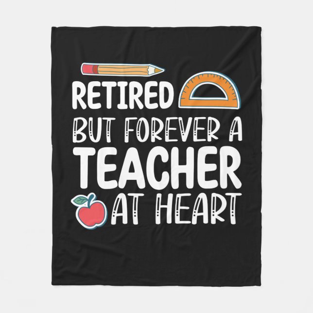Retired But Forever A Teacher At Heart Fleecedecke (Vorderseite)