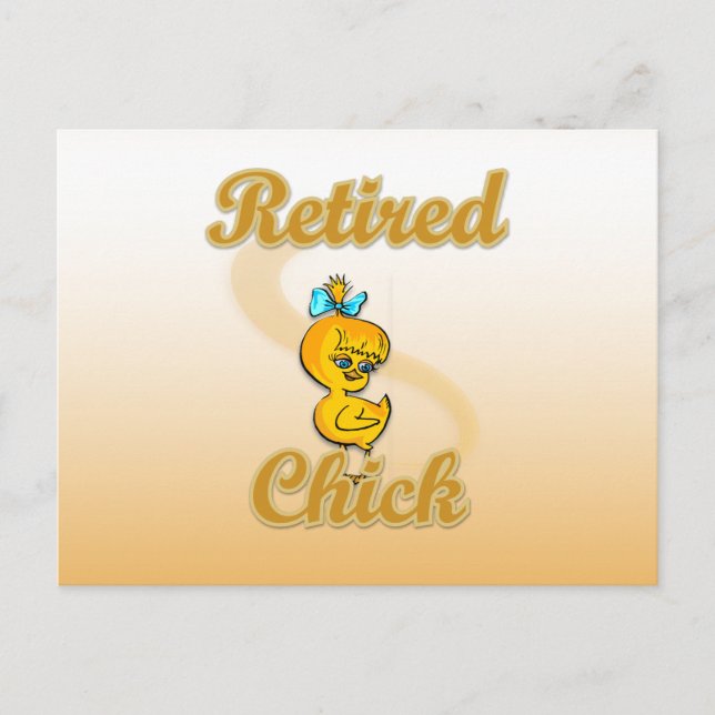 Retired Chick Postkarte (Vorderseite)