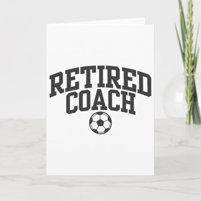 Retired Coach Soccer Team Mentor _1  Karte (Vorderseite)
