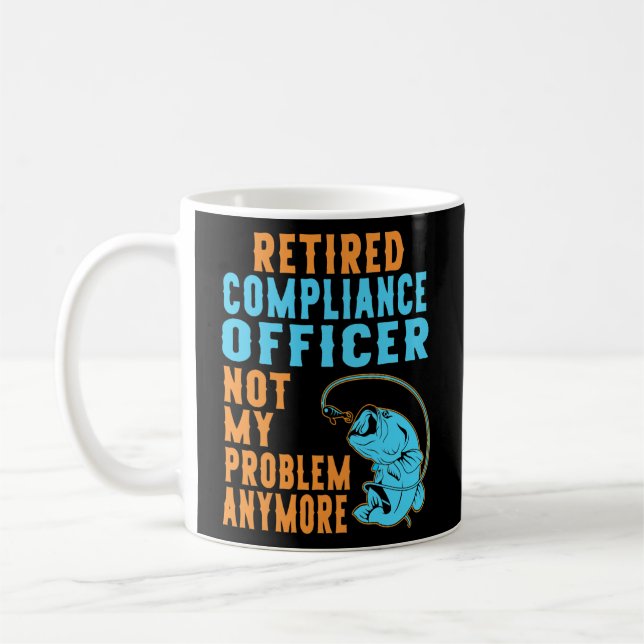 Retired Compliance Officer Fishing Lover Kaffeetasse (Links)