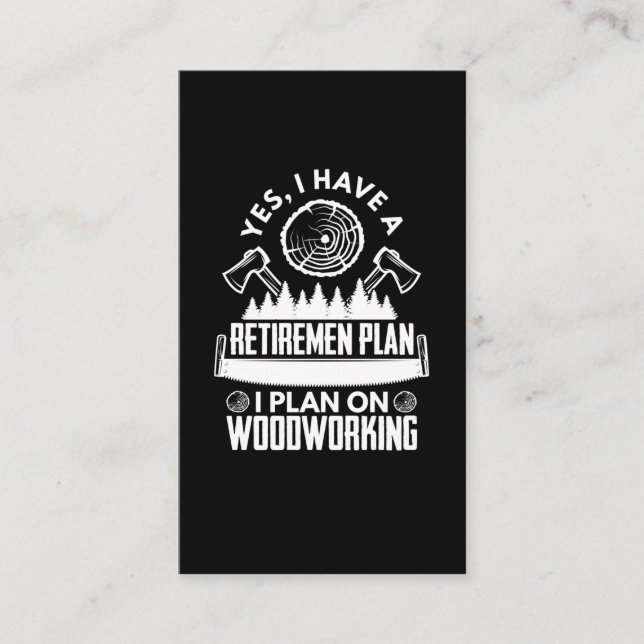 Retired Craftsman Carpenter Father Woodworker Visitenkarte (Vorderseite)