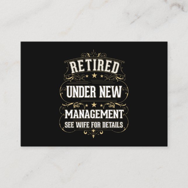 Retired Dad Retiree Men Wife Visitenkarte (Vorderseite)