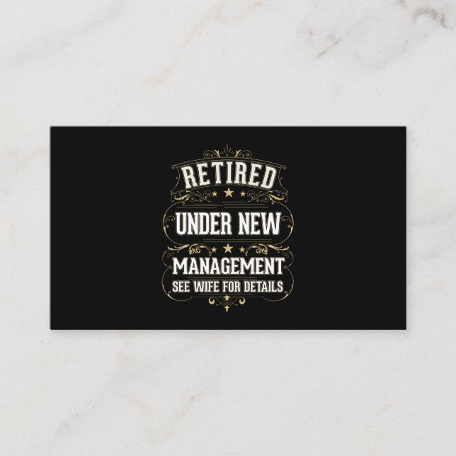 Retired Dad Retiree Men Wife Visitenkarte (Vorderseite)