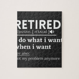 retired definition, funny retirement, retired puzzle