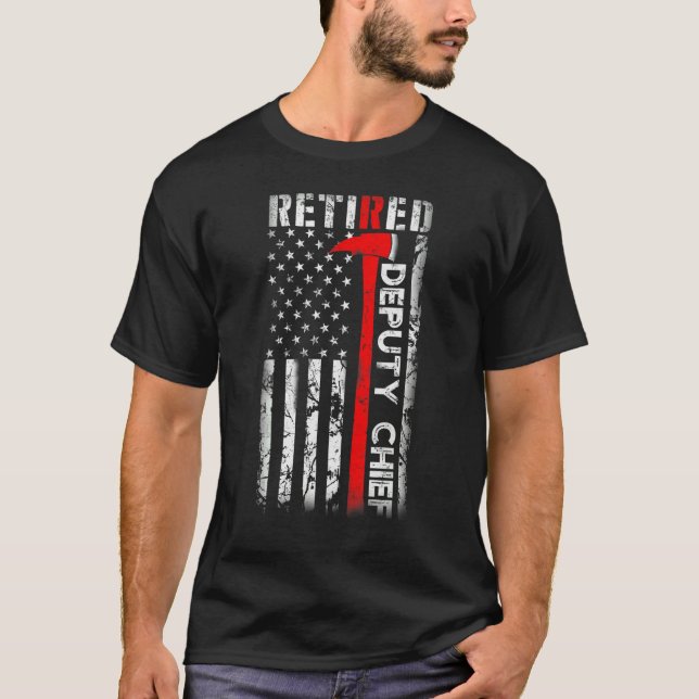 Retired Deputy Fire Chief Fireman Retirement UAS f T-Shirt (Vorderseite)