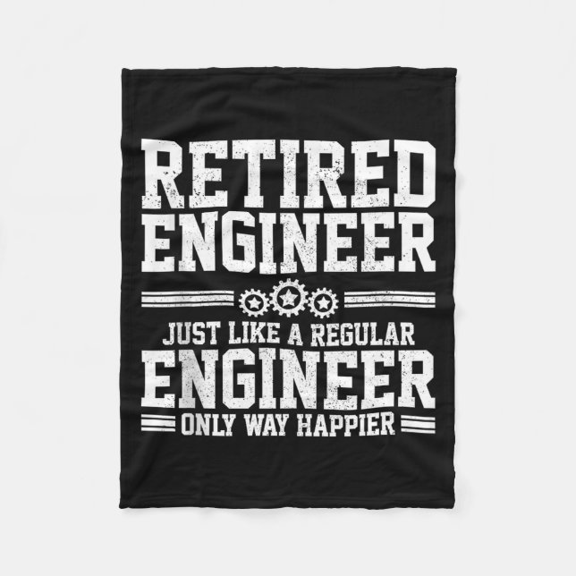 Retired Engineer Engineering Funny Saying Retireme Fleecedecke (Vorderseite)