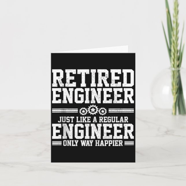 Retired Engineer Engineering Funny Saying Retireme Karte (Vorderseite)