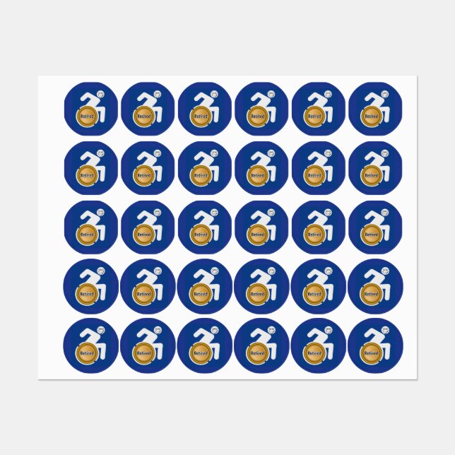 Retired Handicapped Etiketten (Blatt)