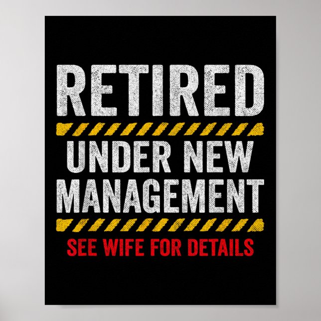 Retired Husband - Retirement Party - Funny Retirem Poster (Vorne)