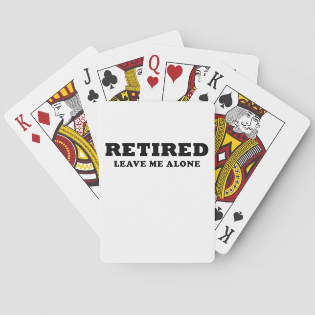 Retired Leave Me Alone Spielkarten (Rückseite)