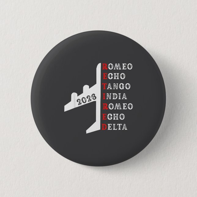 Retired Lot 2026 Phonetic Alphabet Retirement Gift Button (Vorderseite)