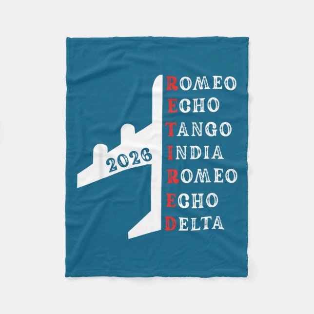 Retired Lot 2026 Phonetic Alphabet Retirement Gift Fleecedecke (Vorderseite)