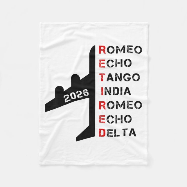 Retired Lot 2026 Phonetic Alphabet Retirement Gift Fleecedecke (Vorderseite)