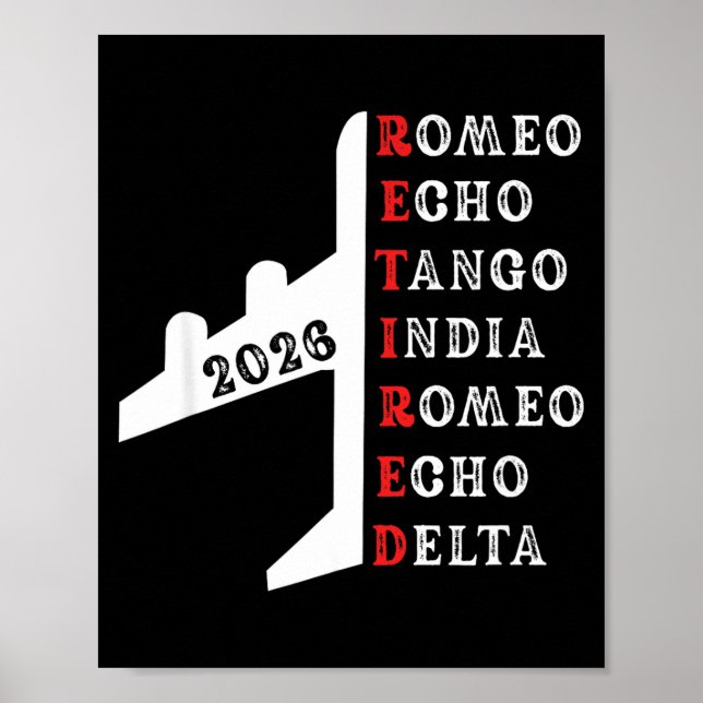 Retired Lot 2026 Phonetic Alphabet Retirement Gift Poster (Vorne)