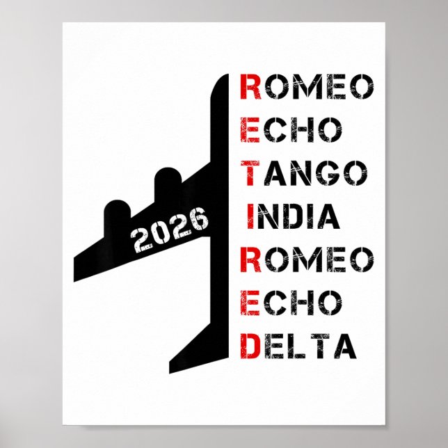 Retired Lot 2026 Phonetic Alphabet Retirement Gift Poster (Vorne)