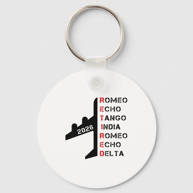 Retired Lot 2026 Phonetic Alphabet Retirement Gift Schlüsselanhänger (Vorderseite)