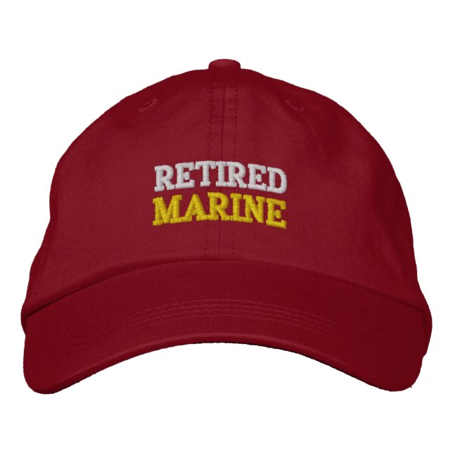 RETIRED MARINE EMBROIDERIERTE BASEBALL CAP BESTICKTE BASEBALLKAPPE (Vorderseite)
