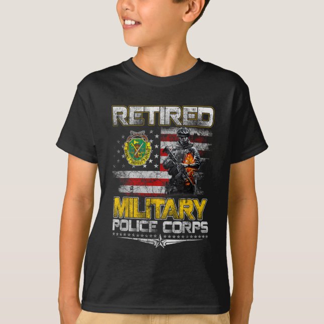 Retired Military Lice Veterans Day Patriotic Memor T-Shirt (Vorderseite)