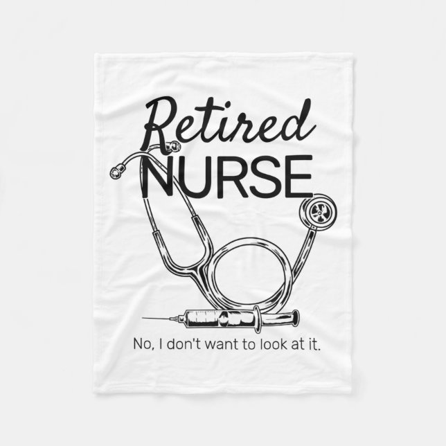 Retired Nurse Funny Nursing Retirement  Fleecedecke (Vorderseite)